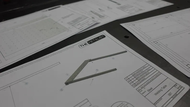 Greatest Welding Table build (Dreambuild) Plan set + DWG file from the Tabletops